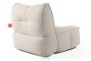 LOVIA Gartenmöbel-Set Sofa Sessel Chaiselongue Sitzhocker Gewebestoff Outdoor dunkelbeige/weiß dunkelbeige/weiß - Foto 6