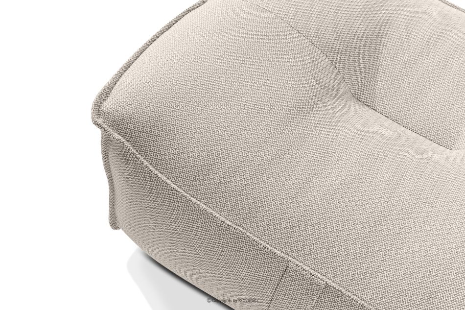 LOVIA Gartenmöbel-Set Sofa Sessel Chaiselongue Sitzhocker Gewebestoff Outdoor dunkelbeige/weiß dunkelbeige/weiß - Foto 17