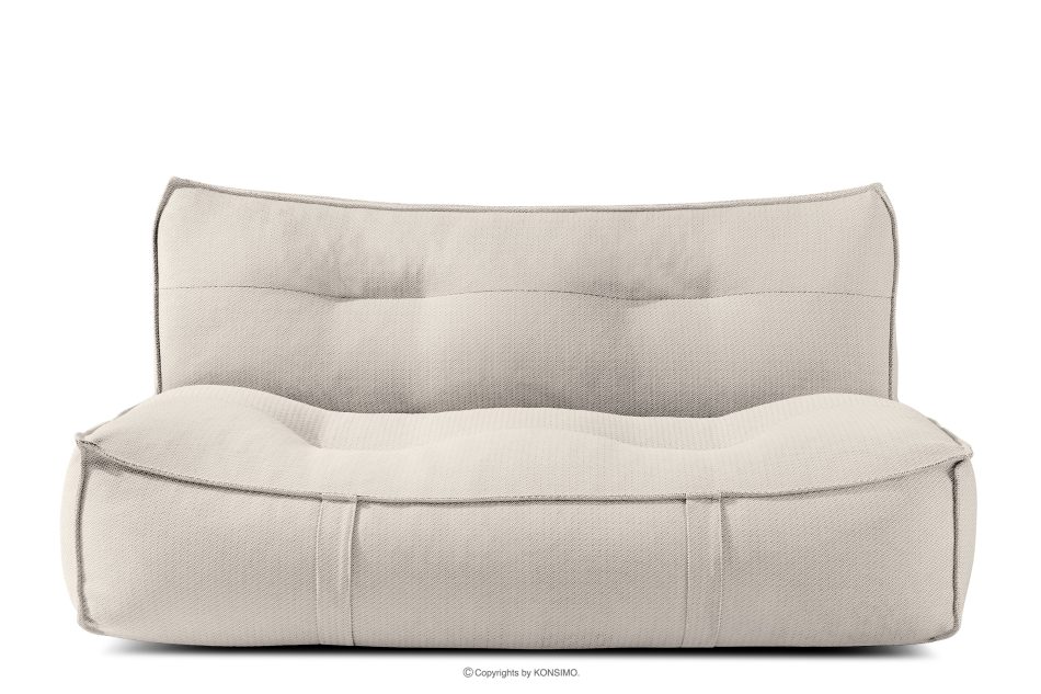 LOVIA Gartenmöbel-Set Sofa Sessel Chaiselongue Sitzhocker Gewebestoff Outdoor dunkelbeige/weiß dunkelbeige/weiß - Foto 22