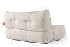 LOVIA Gartenmöbel-Set Sofa Sessel Chaiselongue Sitzhocker Gewebestoff Outdoor dunkelbeige/weiß dunkelbeige/weiß - Foto 26