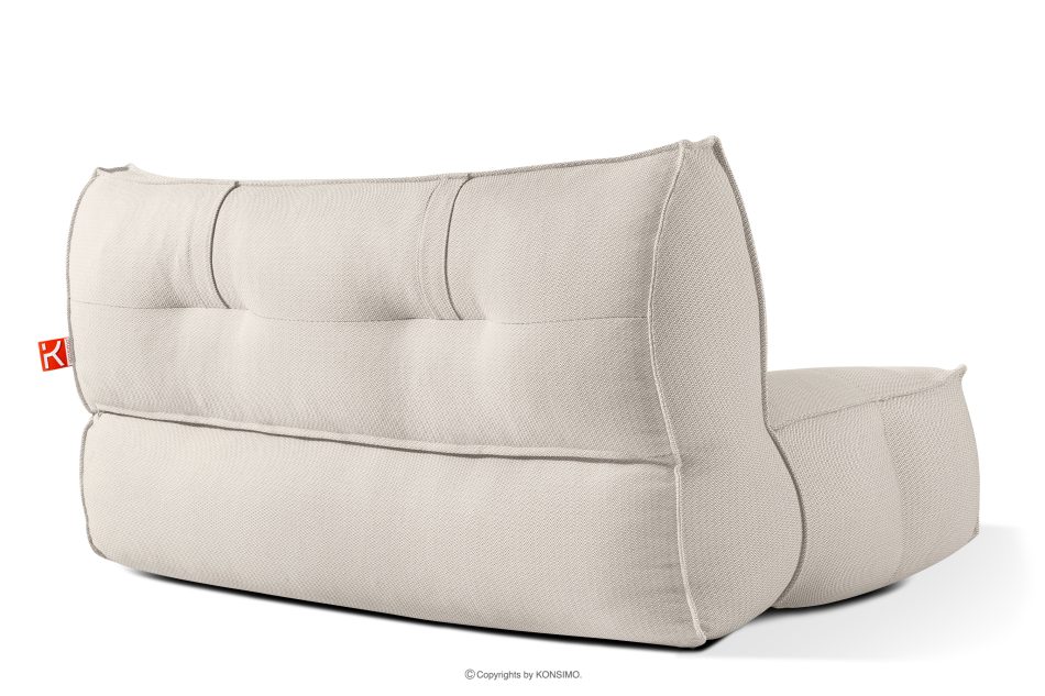 LOVIA Gartenmöbel-Set Sofa Sessel Chaiselongue Sitzhocker Gewebestoff Outdoor dunkelbeige/weiß dunkelbeige/weiß - Foto 25