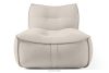 LOVIA Gartenmöbel-Set Sofa Sessel Chaiselongue Sitzhocker Gewebestoff Outdoor dunkelbeige/weiß dunkelbeige/weiß - Foto 28