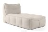 LOVIA Gartenmöbel-Set Sofa Sessel Chaiselongue Sitzhocker Gewebestoff Outdoor dunkelbeige/weiß dunkelbeige/weiß - Foto 29