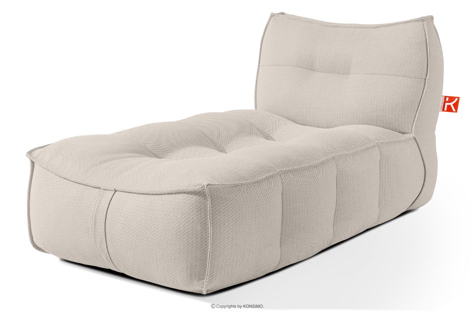 LOVIA Gartenmöbel-Set Sofa Sessel Chaiselongue Sitzhocker Gewebestoff Outdoor dunkelbeige/weiß dunkelbeige/weiß - Foto 29