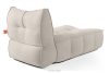 LOVIA Gartenmöbel-Set Sofa Sessel Chaiselongue Sitzhocker Gewebestoff Outdoor dunkelbeige/weiß dunkelbeige/weiß - Foto 31
