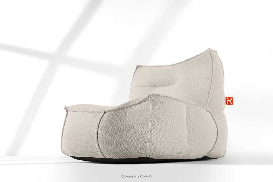 LOVIA Gartenmöbel-Set Sofa Sessel Chaiselongue Sitzhocker Gewebestoff Outdoor dunkelbeige/weiß dunkelbeige/weiß - Foto 36