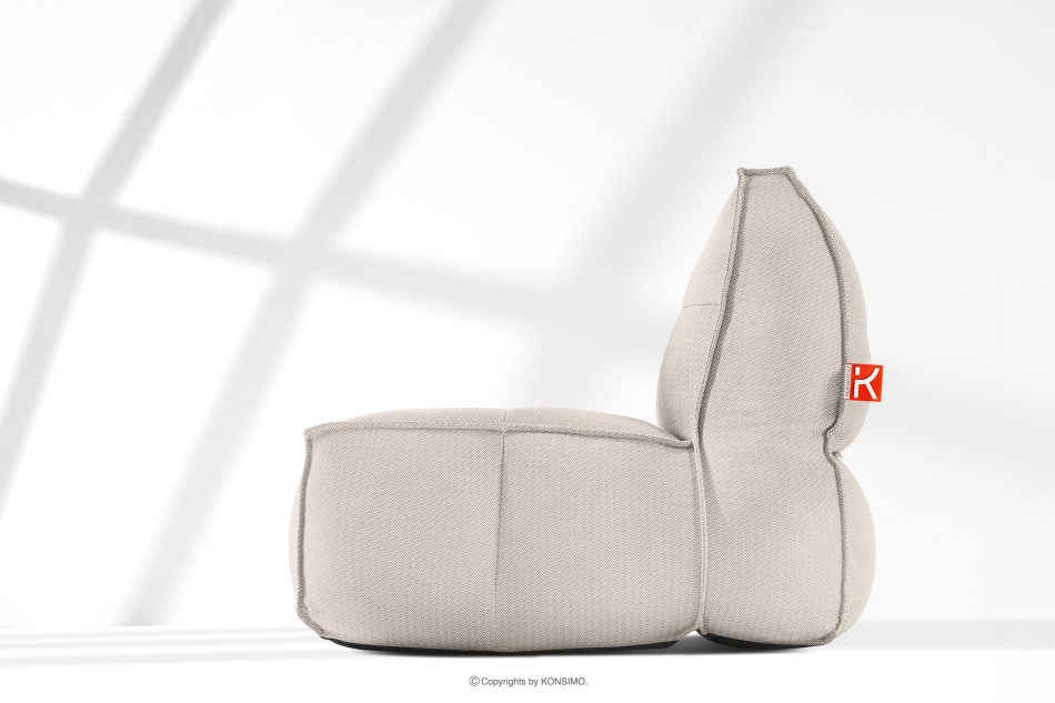 LOVIA Gartenmöbel-Set Sofa Sessel Chaiselongue Sitzhocker Gewebestoff Outdoor dunkelbeige/weiß dunkelbeige/weiß - Foto 37