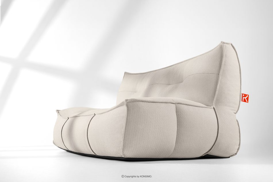 LOVIA Gartenmöbel-Set Sofa Sessel Chaiselongue Sitzhocker Gewebestoff Outdoor dunkelbeige/weiß dunkelbeige/weiß - Foto 38