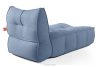 LOVIA Gartenmöbel Sofa Sessel Chaiselongue Sitzhocker Gewebestoff Outdoor marineblau/weiß marineblau/weiß - Foto 31