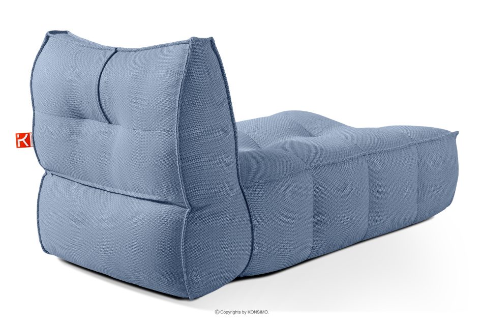 LOVIA Gartenmöbel Sofa Sessel Chaiselongue Sitzhocker Gewebestoff Outdoor marineblau/weiß marineblau/weiß - Foto 30