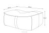 LOVIA Gartenmöbel Sofa Sessel Chaiselongue Sitzhocker Gewebestoff Outdoor rot/weiß rot/weiß - Foto 43