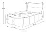 LOVIA Gartenmöbel Sofa Sessel Chaiselongue Sitzhocker Gewebestoff Outdoor rot/weiß rot/weiß - Foto 45