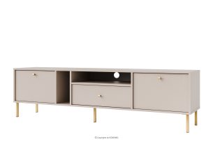 FLOREN, https://konsimo.de/kollektion/floren/ TV-Schrank auf goldenen Füßen, cremefarben cremefarben/goldfarben - Foto