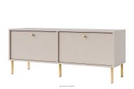 TV-Schrank auf goldenen Füßen, cremefarben