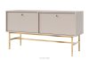 FLOREN Moderner TV-Schrank auf hohen Beinen, cremefarben/gold cremefarben/goldfarben - Foto 1