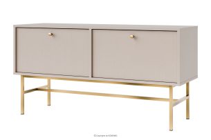 FLOREN, https://konsimo.de/kollektion/floren/ Moderner TV-Schrank auf hohen Beinen, cremefarben/gold cremefarben/goldfarben - Foto