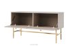 FLOREN Moderner TV-Schrank auf hohen Beinen, cremefarben/gold cremefarben/goldfarben - Foto 3