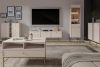 FLOREN Moderner TV-Schrank auf hohen Beinen, cremefarben/gold cremefarben/goldfarben - Foto 5