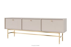FLOREN, https://konsimo.de/kollektion/floren/ Breiter TV-Schrank auf hohen Beinen, cremefarben/gold cremefarben/goldfarben - Foto