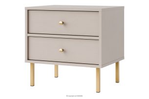 FLOREN, https://konsimo.de/kollektion/floren/ Nachttisch auf goldenen Beinen, cremefarben cremefarben/goldfarben - Foto