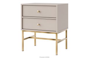 FLOREN, https://konsimo.de/kollektion/floren/ Moderner Nachttisch auf hohen Beinen, cremefarben/gold cremefarben/goldfarben - Foto