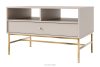 FLOREN Moderner Couchtisch auf hohen Beinen, cremefarben/gold cremefarben/goldfarben - Foto 1