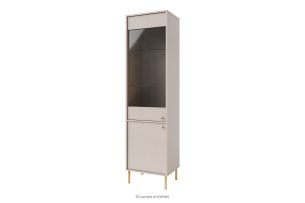 FLOREN, https://konsimo.de/kollektion/floren/ Vitrine auf goldenen Beinen, cremefarben cremefarben/goldfarben - Foto