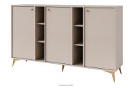 Cremefarbene Kommode auf goldenen Beinen