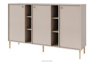 Kommode auf goldenen Beinen, cremefarben