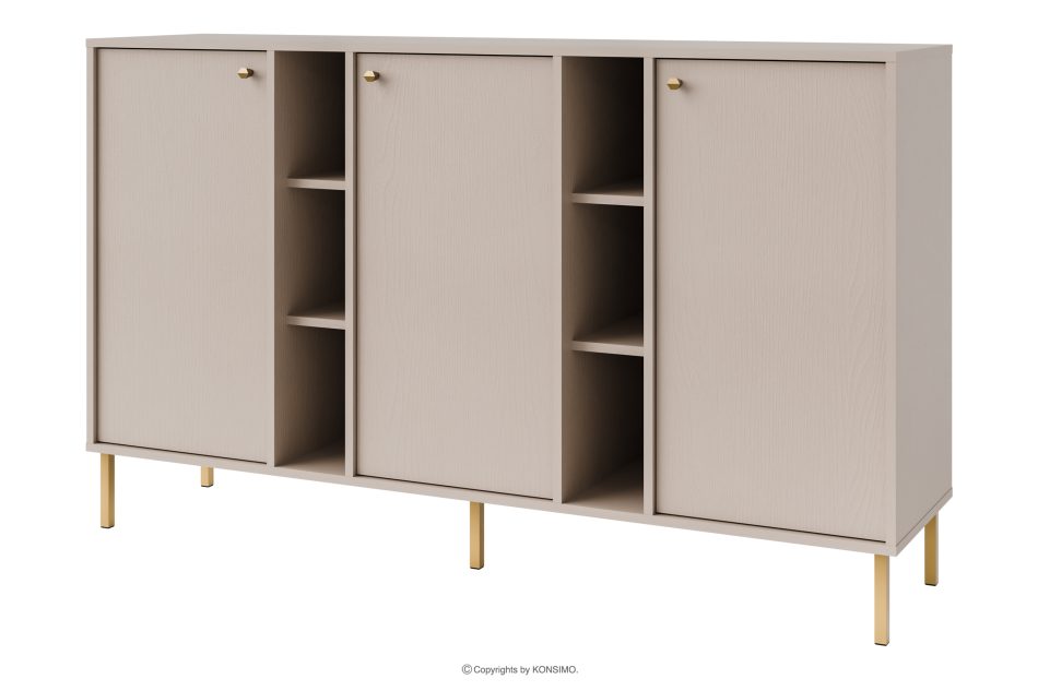 FLOREN Kommode auf goldenen Beinen, cremefarben cremefarben/goldfarben - Foto 0