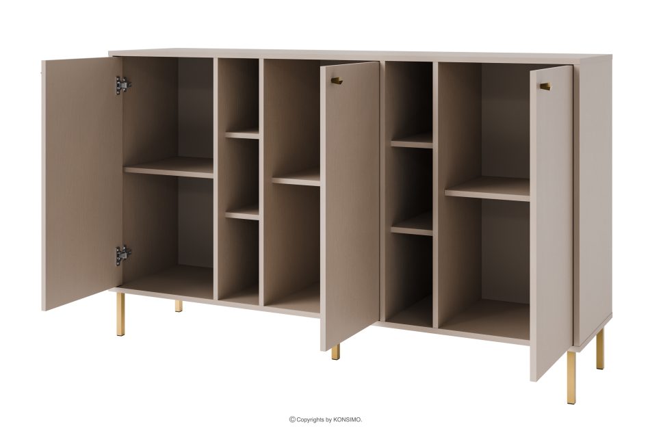 FLOREN Kommode auf goldenen Beinen, cremefarben cremefarben/goldfarben - Foto 2