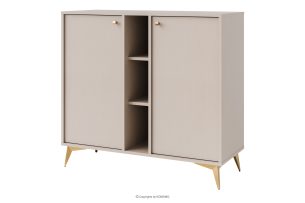 FLOREN, https://konsimo.de/kollektion/floren/ Kleine Kommode auf goldenen Beinen, cremefarben cremefarben/goldfarben - Foto