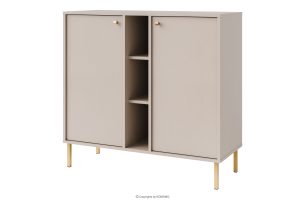 FLOREN, https://konsimo.de/kollektion/floren/ Kleine Kommode auf goldenen Beinen, cremefarben cremefarben/goldfarben - Foto