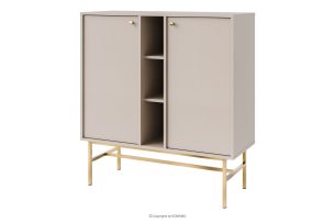 FLOREN, https://konsimo.de/kollektion/floren/ Kleine Kommode auf hohen Beinen, cremefarben/gold cremefarben/goldfarben - Foto
