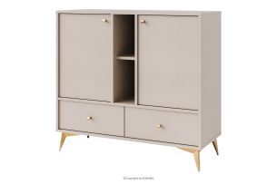 FLOREN, https://konsimo.de/kollektion/floren/ Kommode 100 cm auf goldenen Beinen, cremefarben cremefarben/goldfarben - Foto