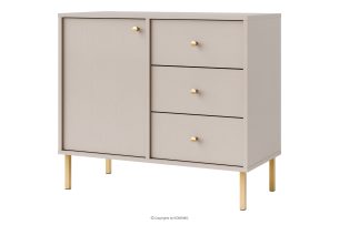 FLOREN, https://konsimo.de/kollektion/floren/ Schmale Kommode auf goldenen Beinen, cremefarben cremefarben/goldfarben - Foto