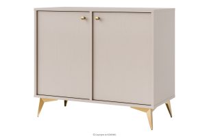 FLOREN, https://konsimo.de/kollektion/floren/ Schmale Kommode auf goldenen Beinen, cremefarben cremefarben/goldfarben - Foto