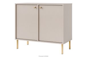 FLOREN, https://konsimo.de/kollektion/floren/ Schmale Kommode auf goldenen Beinen, cremefarben cremefarben/goldfarben - Foto