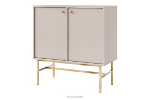 FLOREN, https://konsimo.de/kollektion/floren/ Schmale Kommode auf hohen Beinen, cremefarben/gold cremefarben/goldfarben - Foto