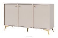 Cremefarbene Kommode mit goldenen Beinen, modern