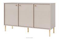 Cremefarbene Kommode mit goldenen Beinen, modern