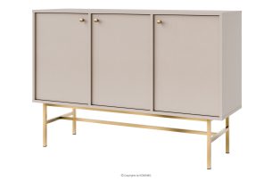 FLOREN, https://konsimo.de/kollektion/floren/ Cremefarbene Kommode mit goldenen Beinen im modernen Stil cremefarben/goldfarben - Foto