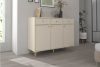 FLOREN Breite cremefarbene Kommode mit goldenen Beinen, modern cremefarben/goldfarben - Foto 2