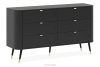LONA Abgerundete breite Kommode mit Schubladen, schwarz schwarz - Foto 1