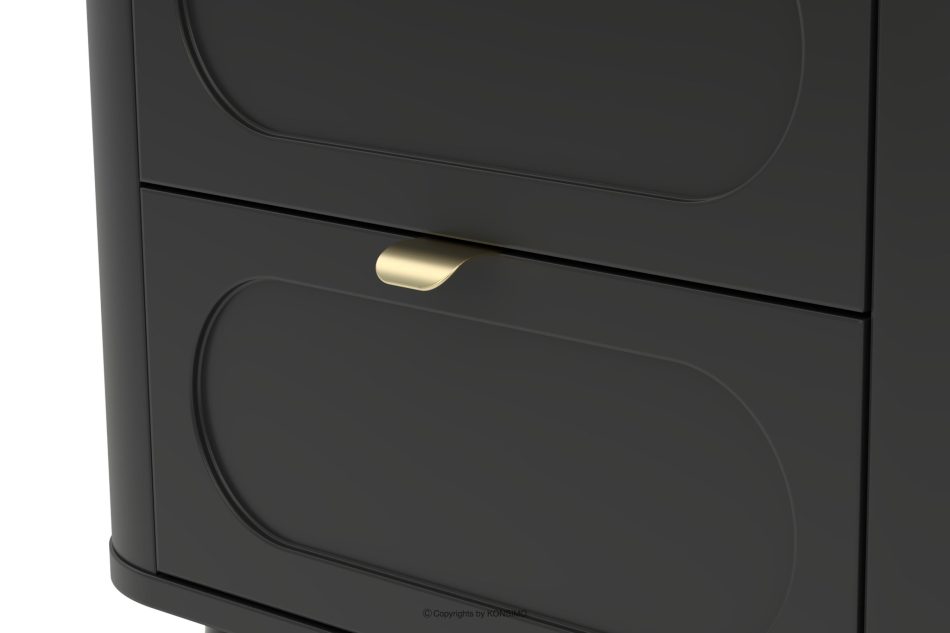 LONA Abgerundete Vitrine auf hohen Beinen, schwarz schwarz - Foto 2