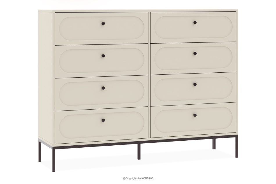 TILA Cremefarbene Kommode auf Beinen cremefarben - Foto 0