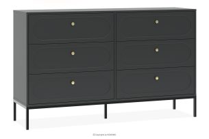 TILA, https://konsimo.de/kollektion/tila/ Breite schwarze Kommode auf Beinen schwarz - Foto