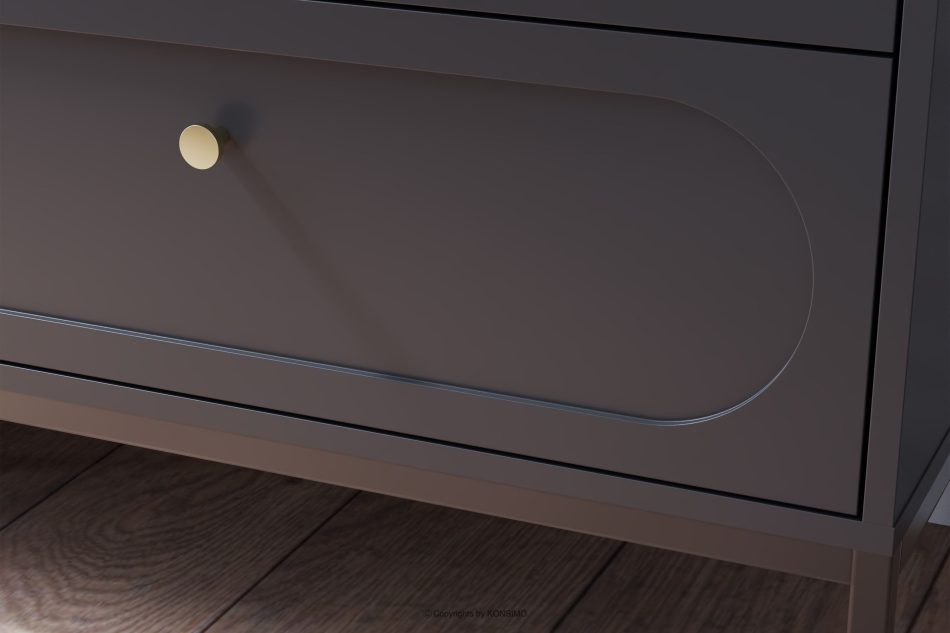 TILA Breite schwarze Kommode auf Beinen schwarz - Foto 3