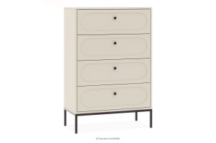 TILA, https://konsimo.de/kollektion/tila/ Hohe cremefarbene Kommode mit Schubladen cremefarben - Foto