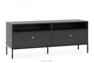 Schwarzer TV-Schrank auf Füßen